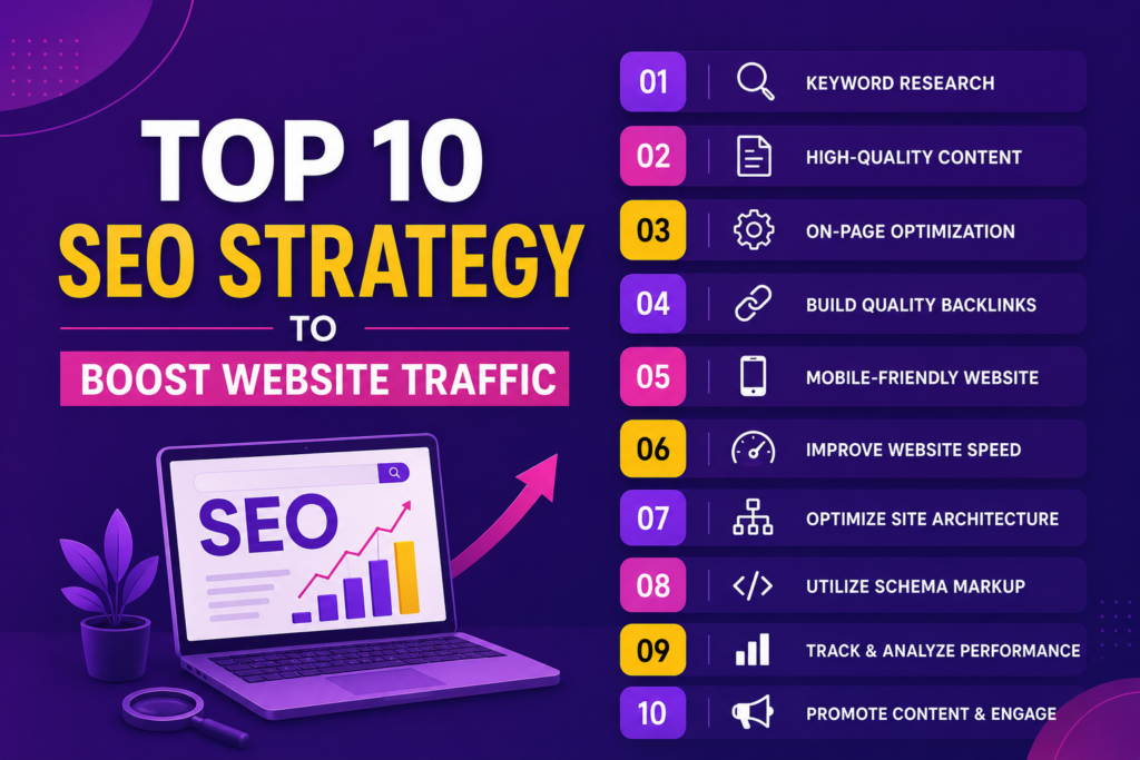 Top 10 SEO Strategies to Boost Website Traffic